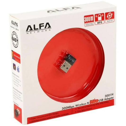 ALFA Network 3001N Wireless N Mini USB Wifi Adapter - 300Mbps For Computer Laptop